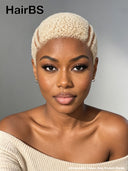 Full lace pixie cut wig blonde afro for black women