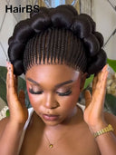 Full Lace with Braided wig for wedding