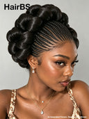 Full Lace with Braided wig for wedding