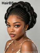 Full Lace with Braided wig for wedding