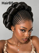 Full Lace with Braided wig for wedding