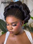 Full Lace with Braided wig for wedding