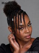 Full Lace wig Pre-styled Updo With Braided afro black