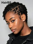 Full Lace wig With Braided pixie wig
