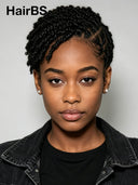 Full Lace wig With Braided pixie wig