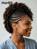 Full Lace wig brown With Braided for black woman