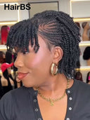 Full Lace wig Braided wig with bangs
