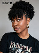 Full Lace wig Pre-styled black Braided wig with bangs