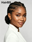 Full Lace wig braided hairstyle with bun for black woman