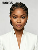 Full Lace wig braided hairstyle with bun for black woman