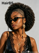 Full Lace wig Hand-braided hair style afro curly