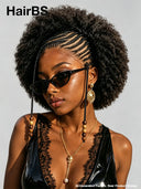 Full Lace wig Hand-braided hair style afro curly
