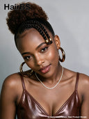 Full Lace wig With Braided afro brown