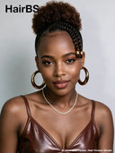 Full Lace wig With Braided afro brown