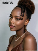 Full Lace wig With Braided afro brown