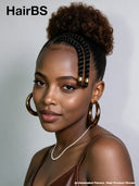 Full Lace wig With Braided afro brown