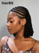 Full Lace wig Updo With Braided afro black lace Pre-cut