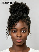 Full Lace wig Pre-styled Updo With Braided curly wave