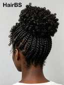 Full Lace wig Pre-styled Updo With Braided curly wave