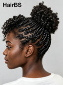 Full Lace wig Pre-styled Updo With Braided curly wave