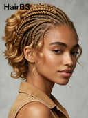 Full Lace wig honey wavy With Braided wig
