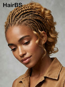 Full Lace wig honey wavy With Braided wig
