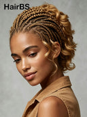 Full Lace wig honey wavy With Braided wig