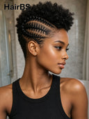 Full Lace Pre-styled Updo With Braided for black woman