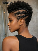 Full Lace Pre-styled Updo With Braided for black woman