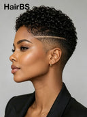 Full lace wig Pixie Cut curly wave for black woman