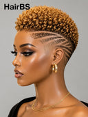 Full lace wig Pixie Cut honey 100% Human Hair
