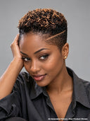 Full lace pixie cut wig honey highlight 