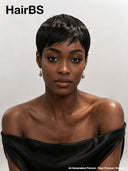 Full lace wig pixie cut for black woman 
