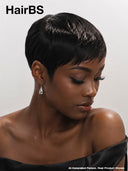 Full lace wig pixie cut for black woman 