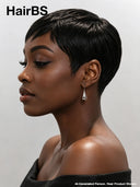 Full lace wig pixie cut for black woman 