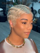 Full lace wig pixie cut for black woman 