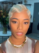 Full lace wig pixie cut for black woman 