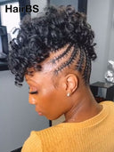 Braided wig Full Lace Pre-styled Updo for black woman