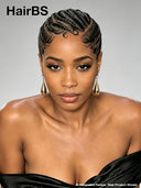 Full lace pixie cut wig side part water wave black