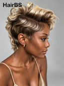 Full lace wig pixie cut Trim custom colors for black woman