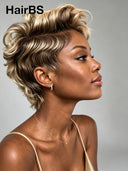 Full lace wig pixie cut Trim custom colors for black woman