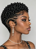 Pixie wig Black Full lace Customized Version