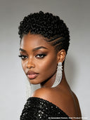 Full lace pixie wig bouncy curly black