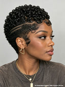 Full lace pixie wig bouncy curly for black women