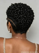 Pixie wig bouncy curly black Full lace for black women