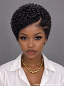 Full lace pixie wig Black Super Curly Hair