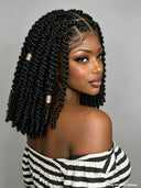 Full Lace Braided hairstyle wig bob black