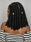 Full Lace Braided hairstyle wig bob black