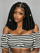Full Lace Braided hairstyle wig bob black