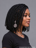 Full Lace wig Pre-styled black Braided wig bob